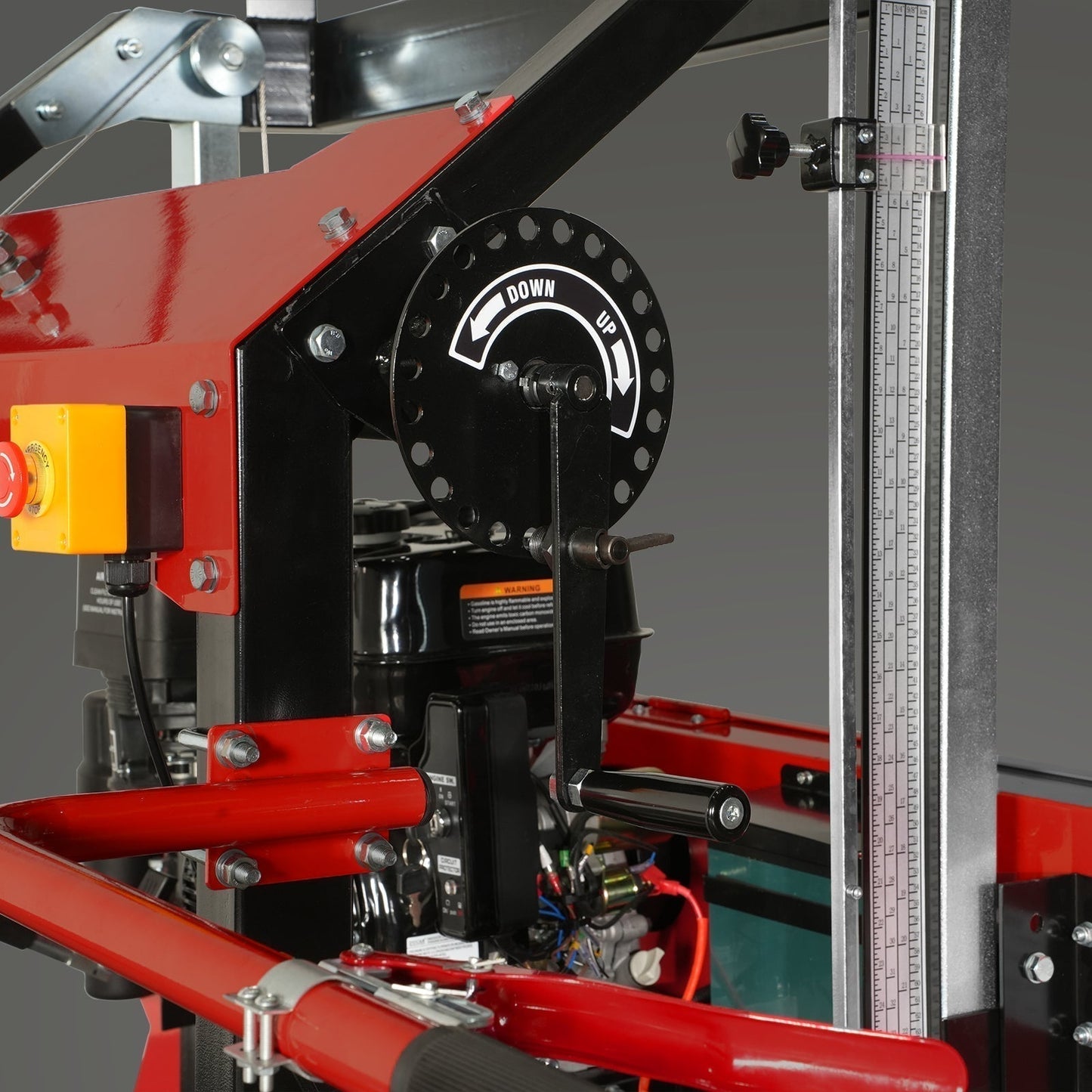 32" Portable Sawmill (5 x Blades Included), 420cc 15HP E-Start Gasoline Engine, 29" Board Width, 20' Track Length (13' Track Length + 6.6' Track Extension Included) , SM32