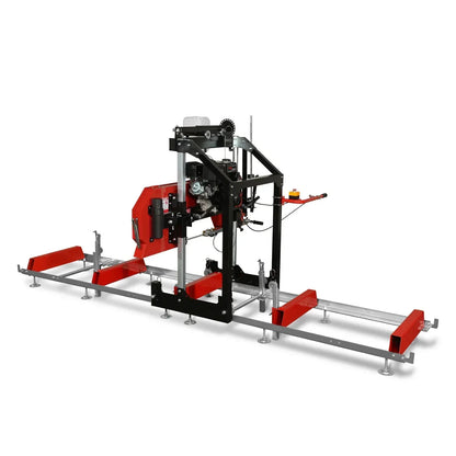 26" Portable Sawmill, 420cc 15HP E-Start Gasoline Engine, 22" Board Width, 13' Track Length , SM26