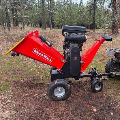 8 inch ZONSEN E-Start 1000cc 35hp Gas Powered 4 - Wheel Drum Wood Chipper with Taillight , B200