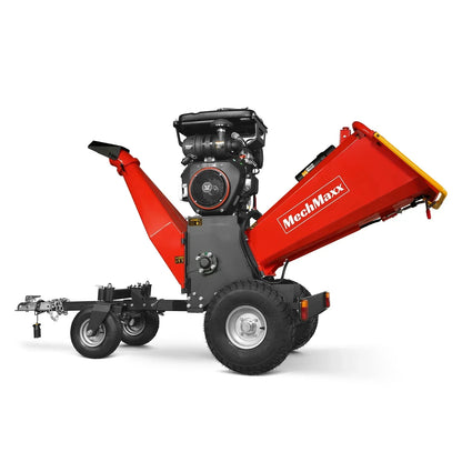 8 inch ZONSEN E-Start 1000cc 35hp Gas Powered 4 - Wheel Drum Wood Chipper with Taillight , B200