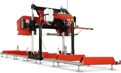 MechMaxx 32" Portable Sawmill (5 x Blades Included), KOHLER CH440 429cc 14HP E-Start Gasoline Engine,26.5" Board Width,20' Track Length (13' Track Length + 6.6' Track Extension Included),Model SM32