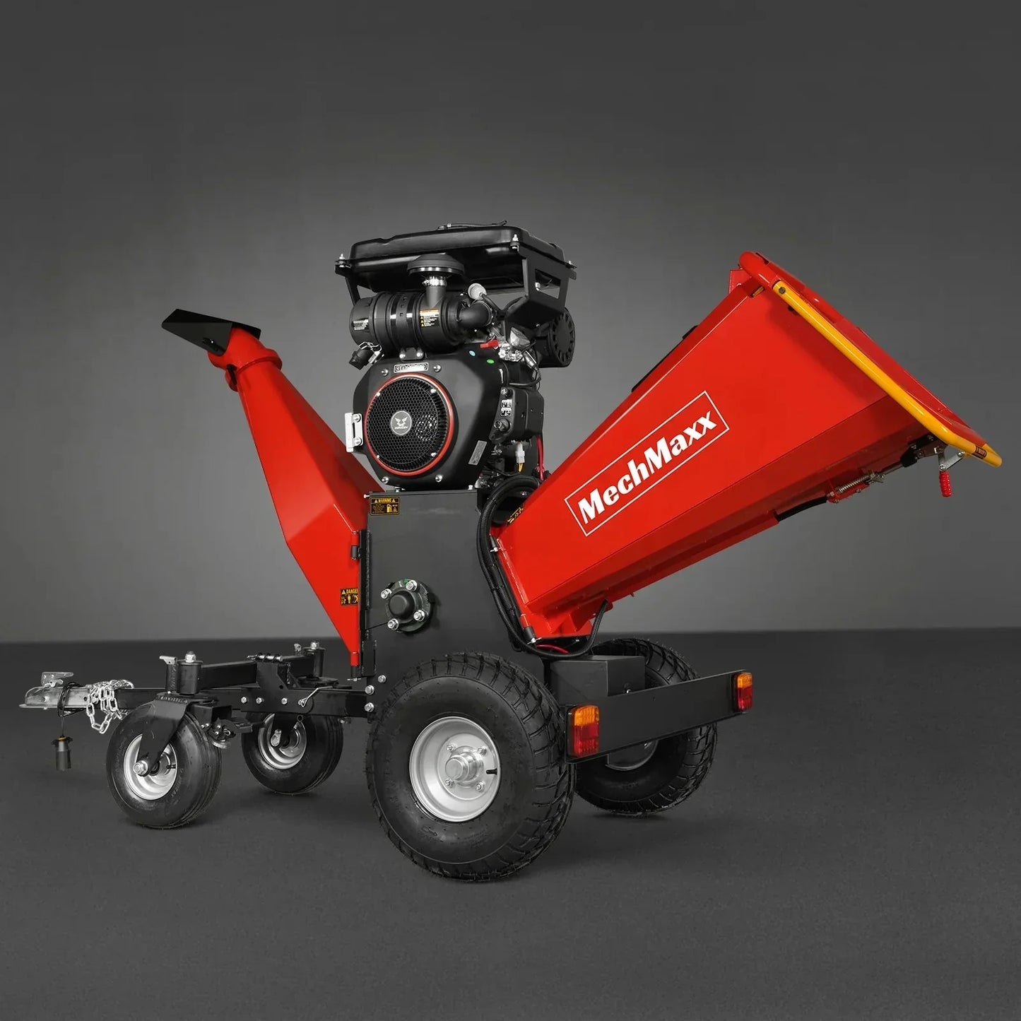 8 inch ZONSEN E-Start 1000cc 35hp Gas Powered 4 - Wheel Drum Wood Chipper with Taillight , B200