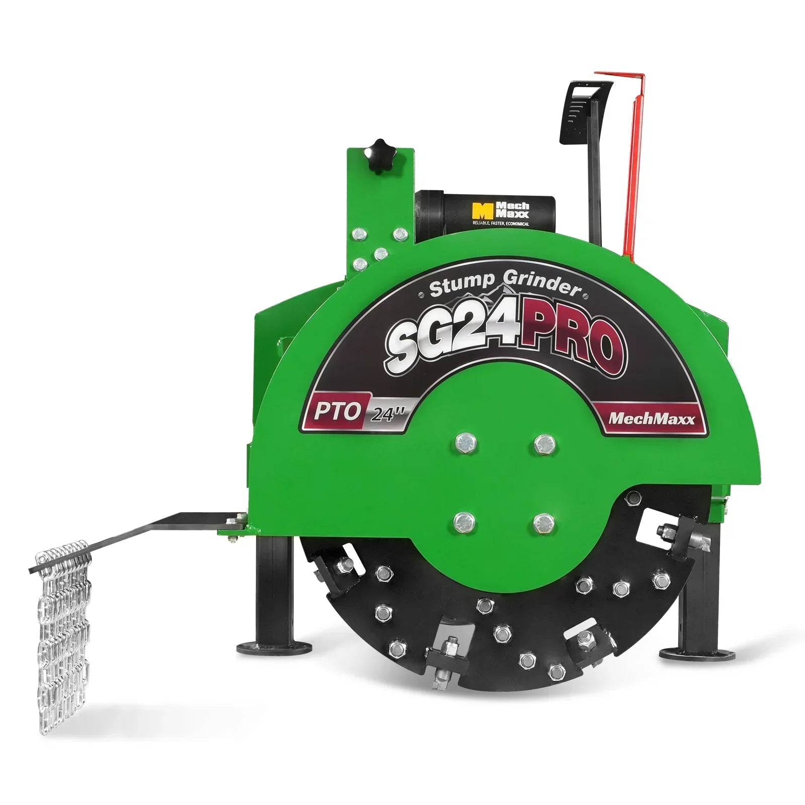 3-Point PTO Stump Grinder with 34 Carbide Teeth (PTO Shaft Included with Slip Clutch),  for 15-45HP Tractor,  SG24PRO