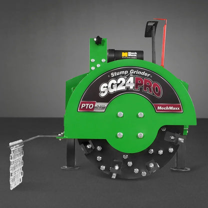 3-Point PTO Stump Grinder with 34 Carbide Teeth (PTO Shaft Included with Slip Clutch),  for 15-45HP Tractor,  SG24PRO