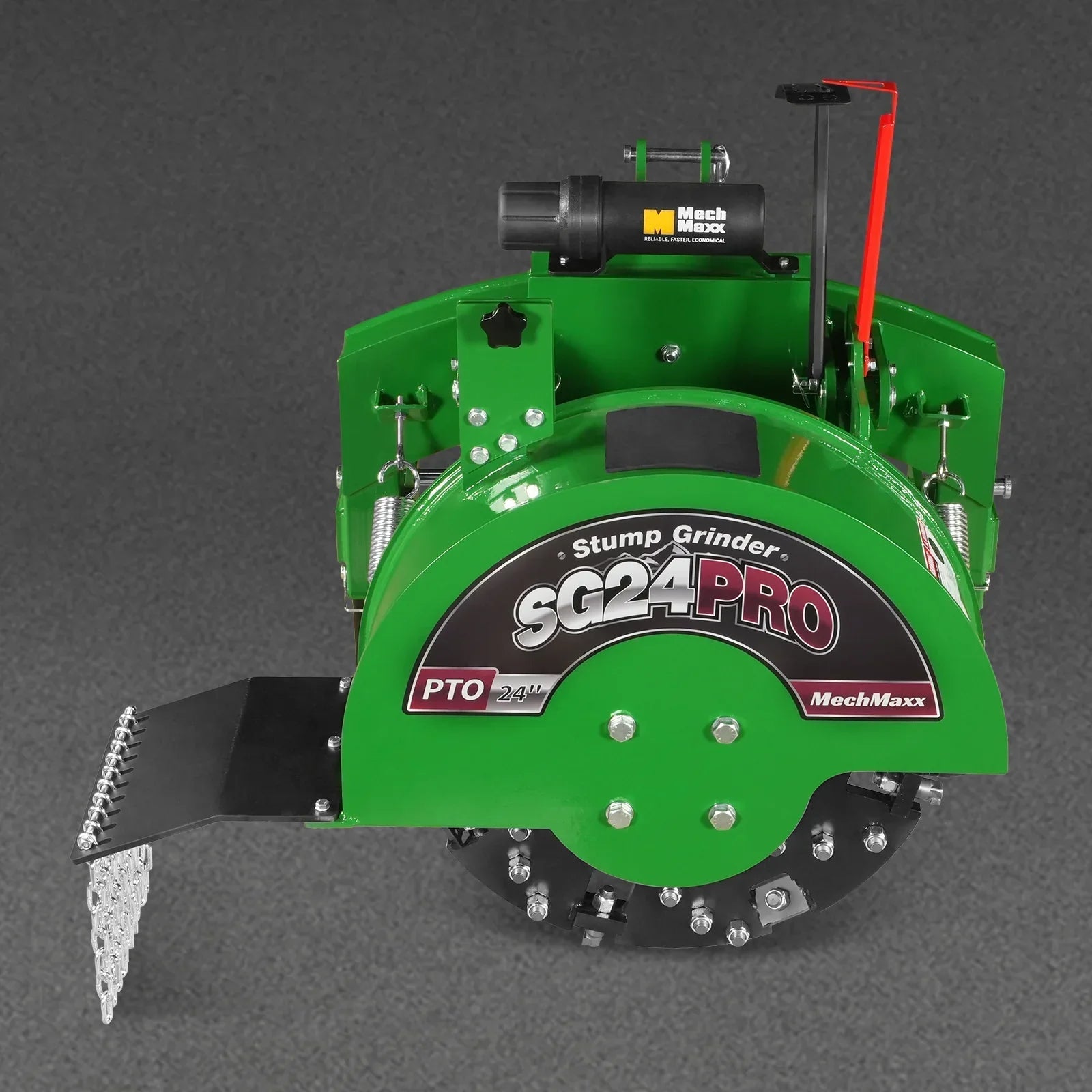 3-Point PTO Stump Grinder with 34 Carbide Teeth (PTO Shaft Included with Slip Clutch),  for 15-45HP Tractor,  SG24PRO