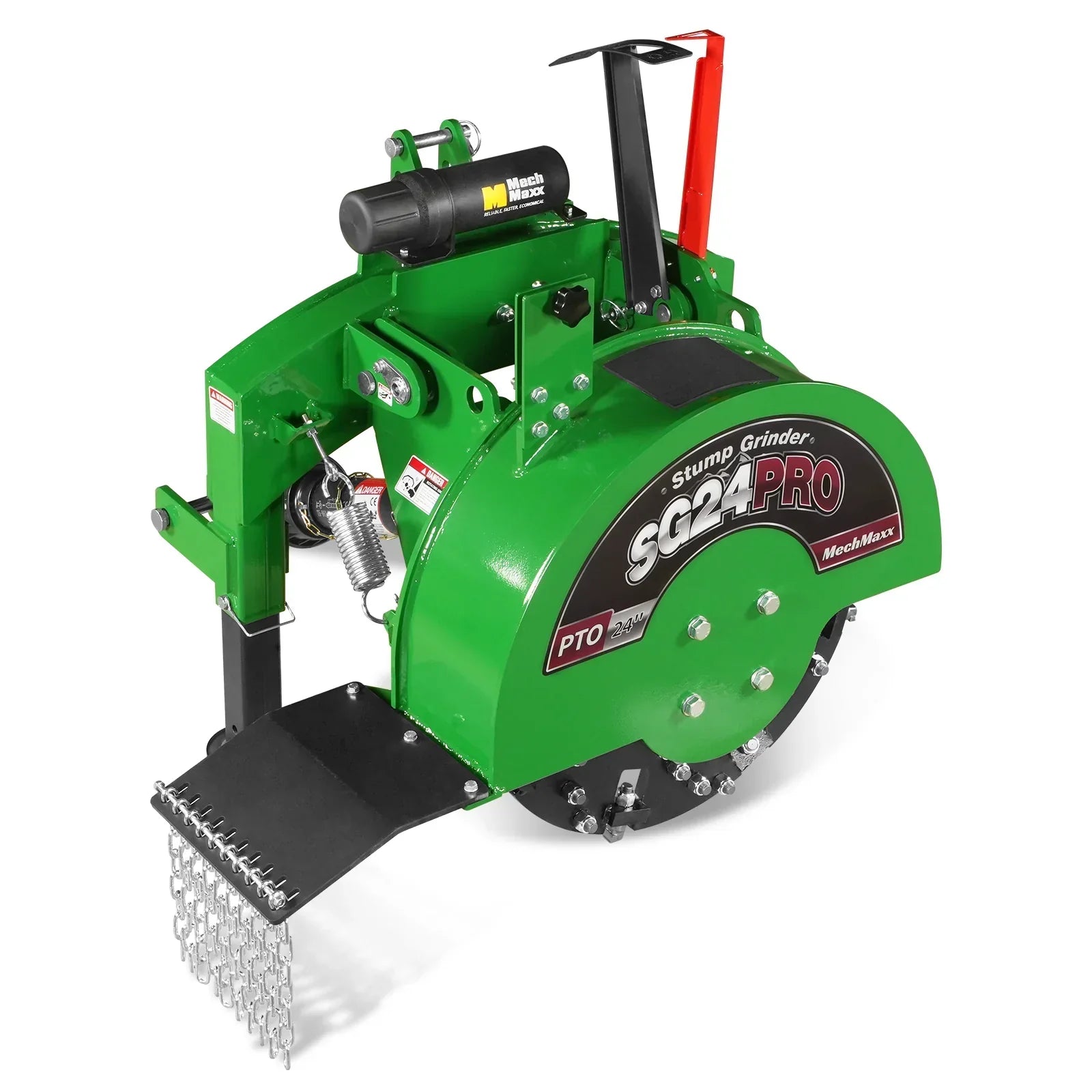 3-Point PTO Stump Grinder with 34 Carbide Teeth (PTO Shaft Included with Slip Clutch),  for 15-45HP Tractor,  SG24PRO