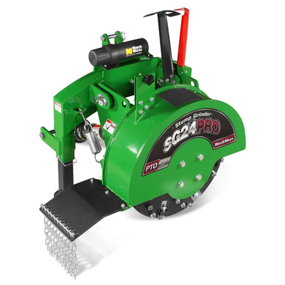3-Point PTO Stump Grinder with 34 Carbide Teeth (PTO Shaft Included with Slip Clutch),  for 15-45HP Tractor,  SG24PRO