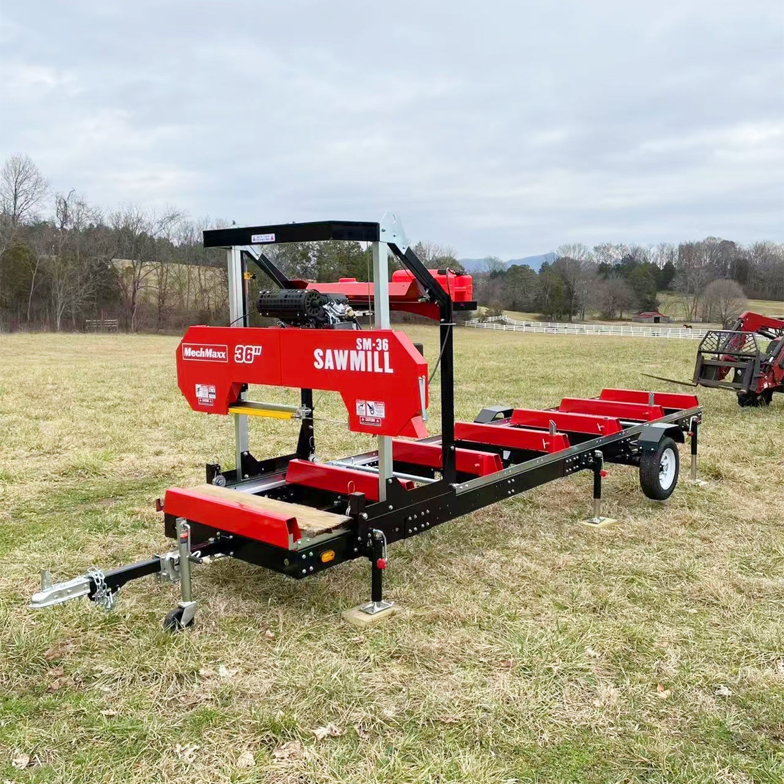 36" MAX Portable Sawmill,  25HP 688cc HONDA GX690 V-Twin Engine,  35" Board Width,  20' Track Length,  (10 x Blades Included),  SM-36HMAX