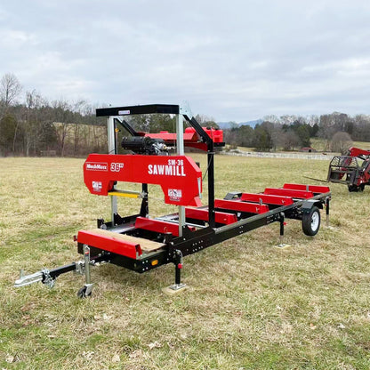 36" MAX Portable Sawmill,  25HP 688cc HONDA GX690 V-Twin Engine,  35" Board Width,  20' Track Length,  (10 x Blades Included),  SM-36HMAX